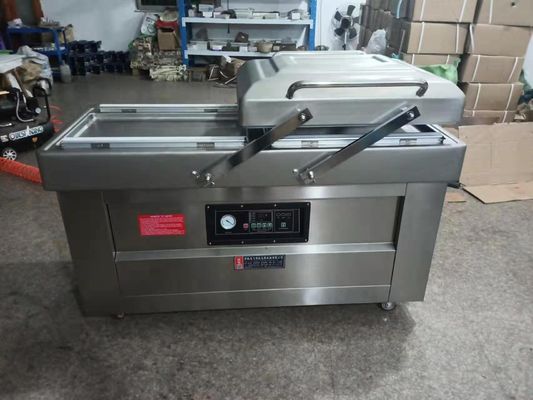 Máquina de embalaje de vacío con doble cámara de carne de arroz de pescado de pescado