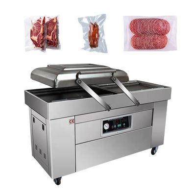 Máquina de vacío de habitación doble para mariscos carne salada pescado seco carne de cerdo carne de res arroz salmón ahumado