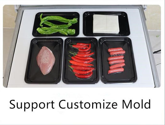 Máquina automática de embalaje al vacío de piel de carne para sellador de bandejas de alimentos 830*750*91050mm