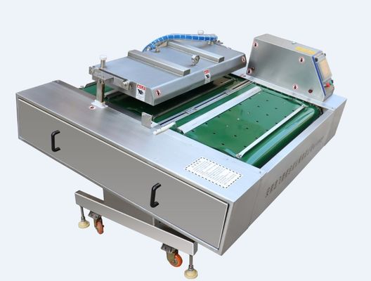 10 mm de ancho de sellado Tipo de cinta transportadora de carne máquina de embalaje de rodadura continua al vacío