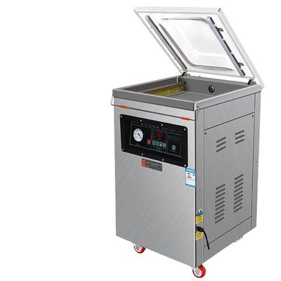 Sellador de vacío de cámara única con accionamiento eléctrico para maquinaria de embalaje de alimentos en bolsas de plástico