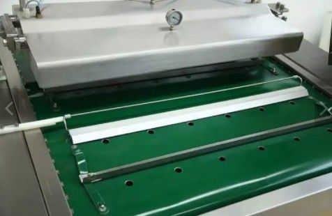 Máquina de embalaje de sellado con vacío de transporte continuo industrial con anchura de sellado de 10 mm
