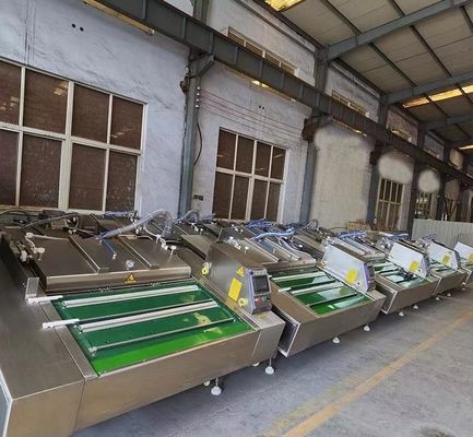 Máquina de embalaje de sellado con vacío de transporte continuo industrial con anchura de sellado de 10 mm