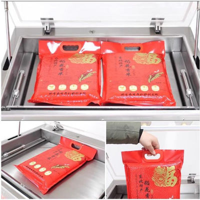 Máquina semiautomática de embalaje de vacío de arroz para embalajes en forma de ladrillo de 1 kg, 2 kg, 5 kg y 10 kg
