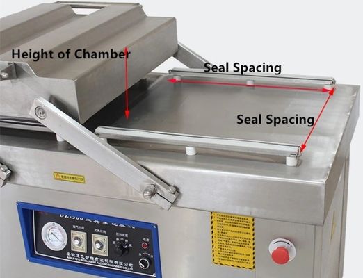 2200W DZ-600/2S Embalaje de vacío de doble cámara para hardware de pescado y carne de res líquida