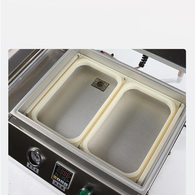 220V/50HZ 110V/50HZ Sellador de bandejas de carne para alimentos de pequeño tamaño para envases de piel con película de vacío