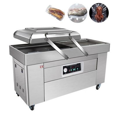 Máquina de embalaje a vacío de doble cámara eléctrica para la conservación de carnes y frutos secos