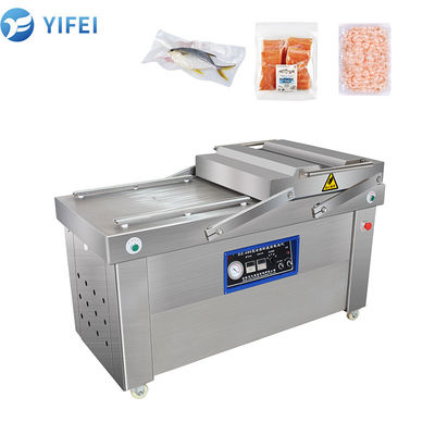Máquina de embalaje a vacío de doble cámara para carne de salchicha y comida de mozzarella 140*75*94cm