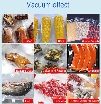 Máquina de embalaje a vacío de alimentos con cámara plana doble y banda de sellado de 400 mmx10 mm