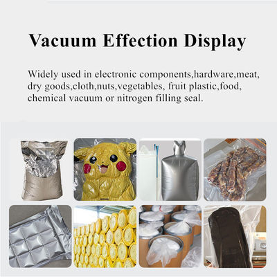 Máquina de embalaje vertical de vacío externo con boquilla de lavado de gas con accionamiento neumático