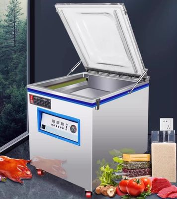 2Pc sellador de banda de sellado con vacío para alimentos Nut Carne de res Snack Queso Cámara de acero inoxidable