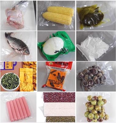 2Pc sellador de banda de sellado con vacío para alimentos Nut Carne de res Snack Queso Cámara de acero inoxidable
