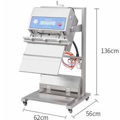 Máquina de sellado al vacío de alimentos con diseño neumático vertical de sellado ancho 10 mm 85 KG
