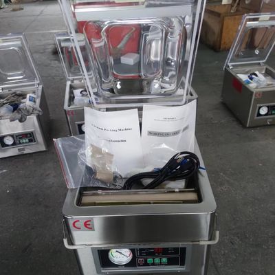 260 Máquina de sellado al vacío de cámara única para envases de alimentos de carne y frijoles