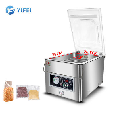 Máquina de embalaje de vacío de mesa conveniente para carne de pollo alimentos queso dátiles verduras