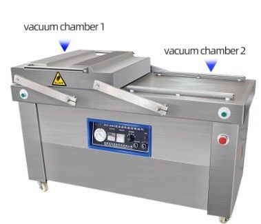 DZ-800/2S Máquina de sellado a vacío de doble cámara para maquinaria de embalaje a vacío de alimentos