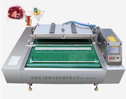 Sellador de vacío de cinta de transporte de 380V para la transformación industrial de carne, vegetales y pescado