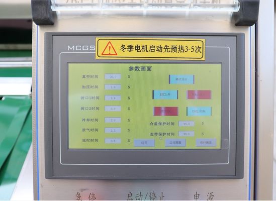 Sellador de vacío de cinta de transporte de 380V para la transformación industrial de carne, vegetales y pescado