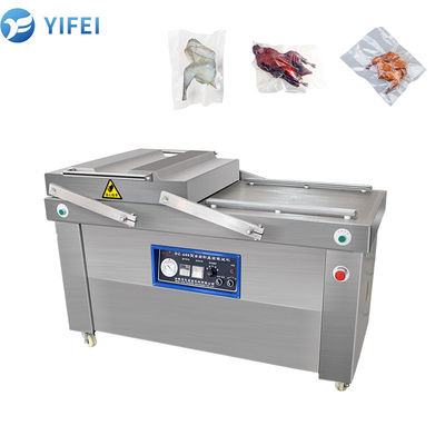 Máquina automática de embalaje a vacío de doble cámara para carne salada, pescado seco, carne de cerdo, carne de res y arroz