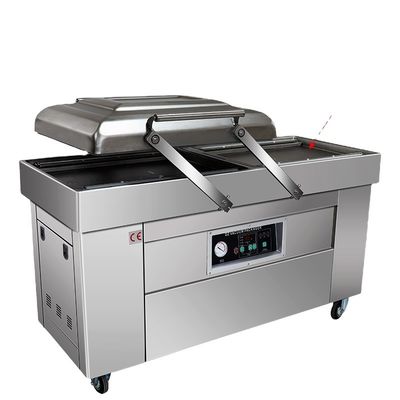 Máquina de embalaje a vacío de doble cámara para carne de chucrut, carne de pescado fechas 1070*540*970mm tamaño