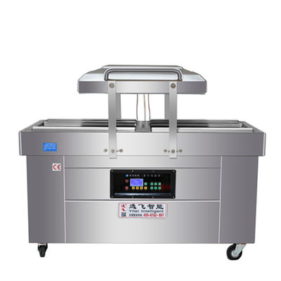Máquina de embalaje automática de doble cámara a vacío para el sellado de alimentos