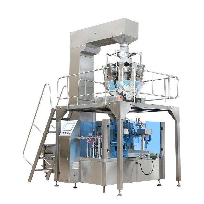 14 cabezas Máquina de embalaje de bolsas de bolsillo para nueces y cacahuetes Granulado 1645mm*1645mm*1640mm