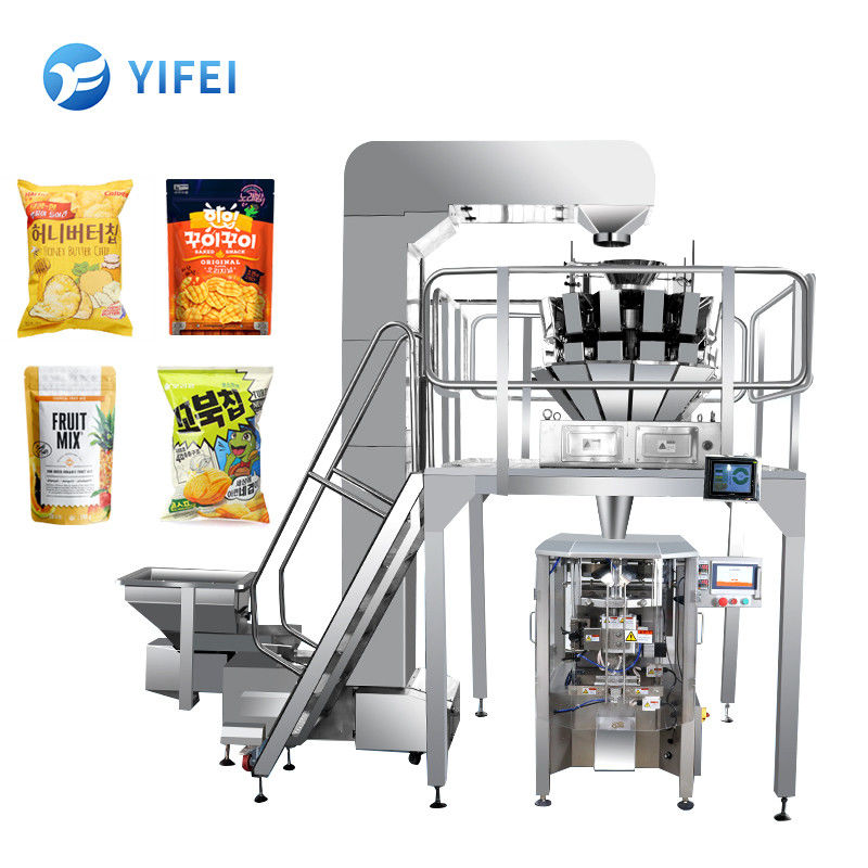 Máquina de envasado con 3 servomotores para el embalaje vertical de granos de nueces Semillas Frutas secas