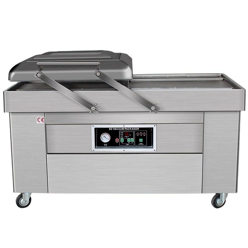 110V/220V DZ-400/2S Máquina automática de embalaje de arroz de doble cámara de vacío con bolsa de granos de café