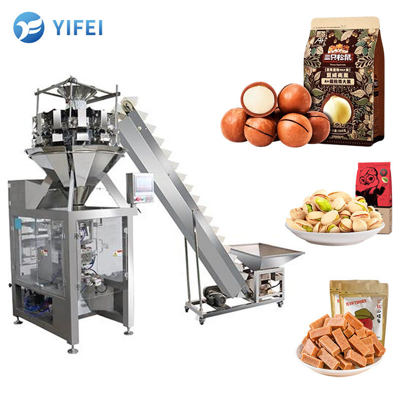 Auto de sellado Pesado 100g Snack Candy Máquina de embalaje vertical Bolso de pesado de embalaje Máquina integrada