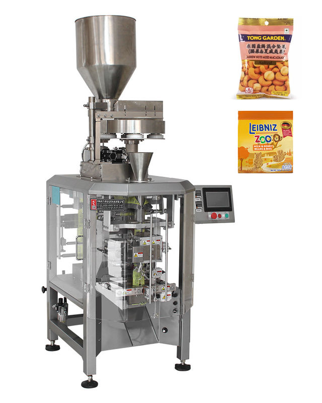 Máquina de embalaje vertical de frutos secos de alta velocidad con medida de copa y tamaño 1350*1000*2350
