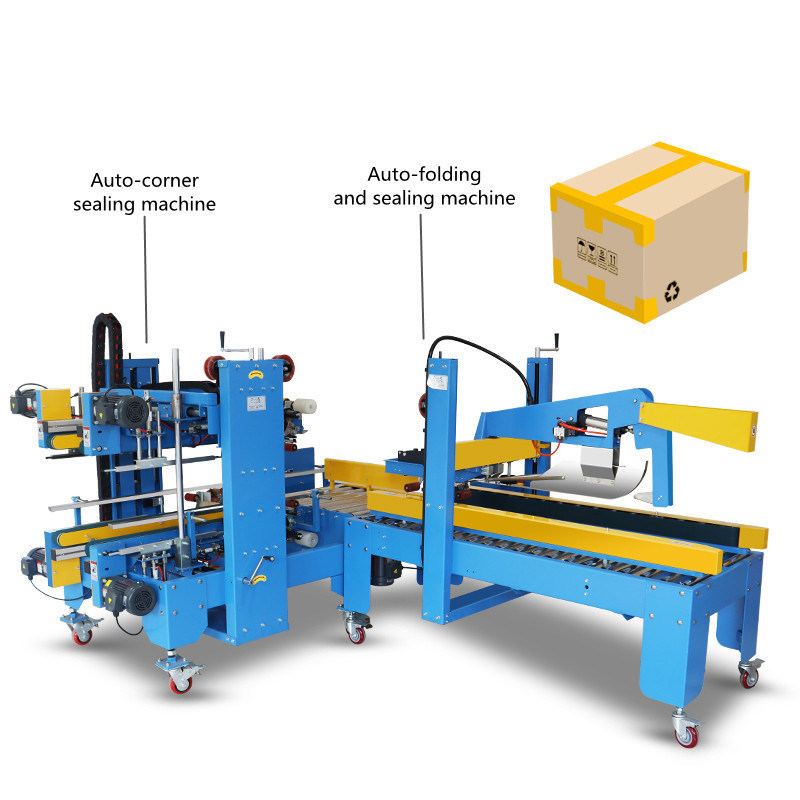 Caja de cartón eléctrica, erector, válvulas plegables, máquina de sellado para línea de producción
