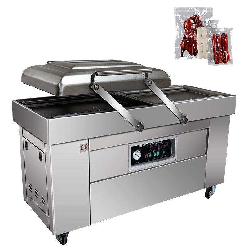 DZ-600 sellador eléctrico de vacío de doble cámara para embalaje de bolsas industriales de alimentos de 220V