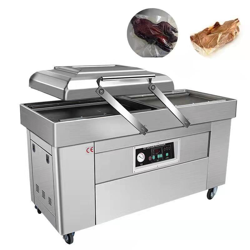 Largo del sello 600 mm Máquina de embalaje al vacío certificada CE para alimentos y sopas industriales