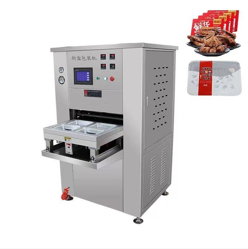 Tipo de embalaje Bolsas sellador de vacío automático para alimentos Embalaje de comidas en la caja de almuerzo