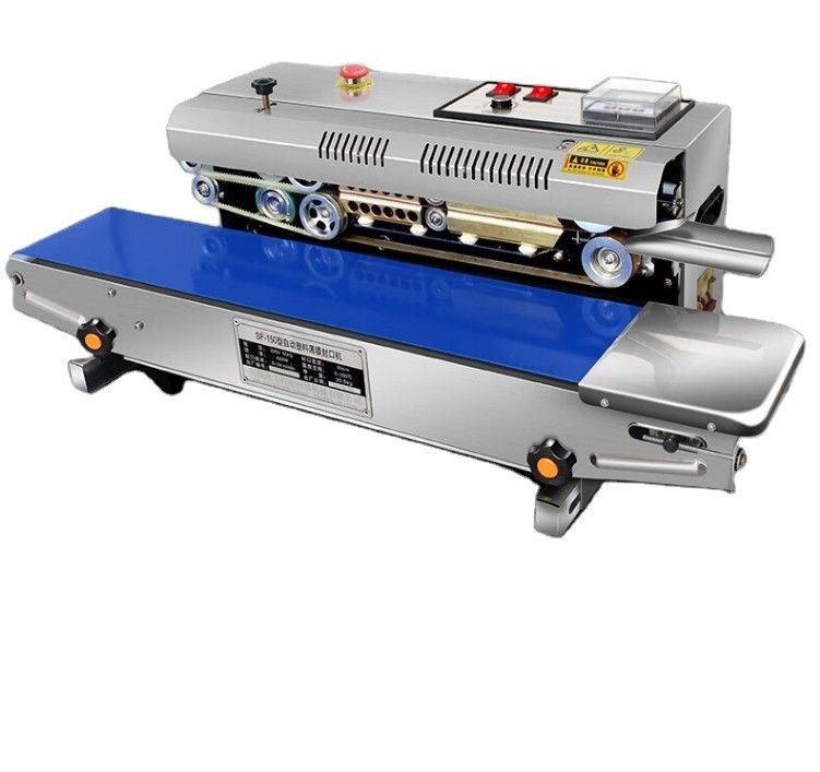620W Tipo de motor eléctrico SF-150 Máquina de sellado de banda de bolsas continua horizontal/vertical