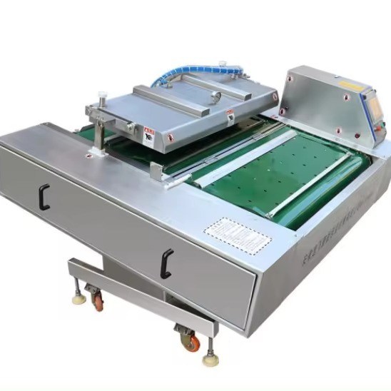 Máquina de sellado por vacío de banda única YF-1000 automática de rodadura continua para alimentos