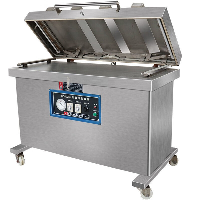 DZ-400 / 2L sellador al vacío para carne pollo mariscos pescado arroz pescado marino pierna de cordero embalaje
